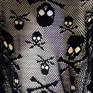 Skull and crossbones fishnet shirt